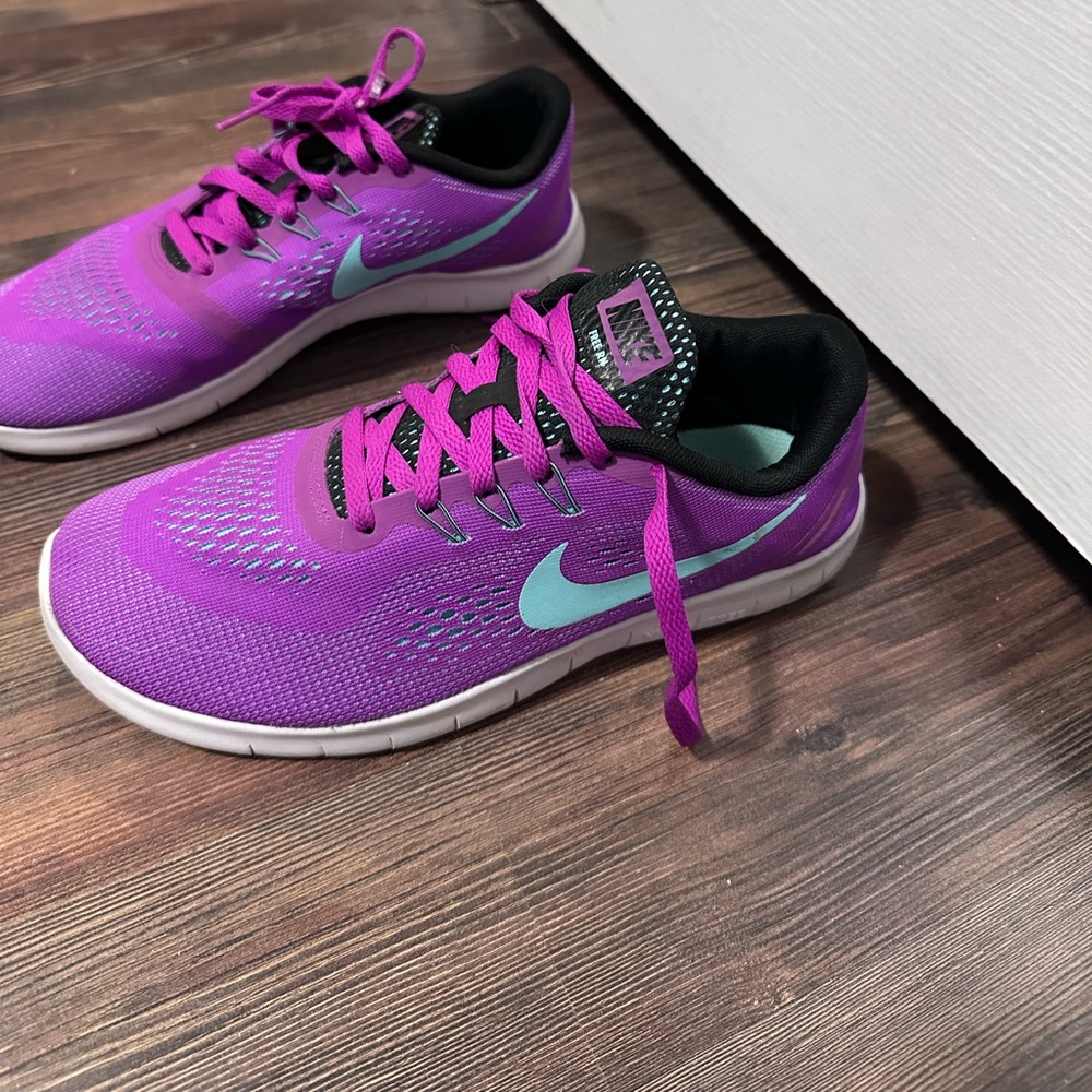 Nike Vibrant Purple and Teal Athletic Shoes